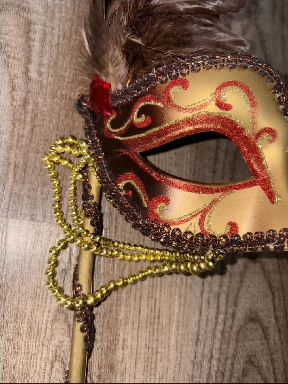 Women Costume Masquerade Party Masks With Stick For Wedding Ball Stick Mask